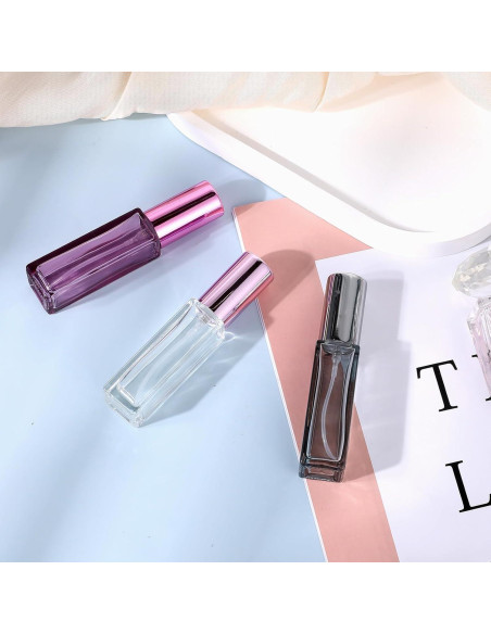 3 Pcs Botellas de Perfume de Vidrio 10ML Ptwola Reutilizables