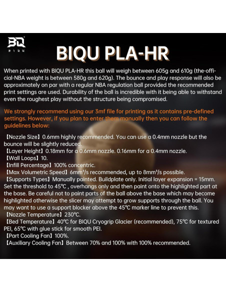 Filamento Flexible BIQU PLA-HR 1,75 mm para Impresora 3D