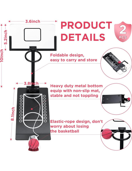 Juego de Baloncesto de Escritorio Deekin 2 Set Mini Diversión