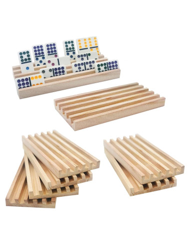 Juego de Racks de Dominó de Madera ESSAJOY Set de 8
