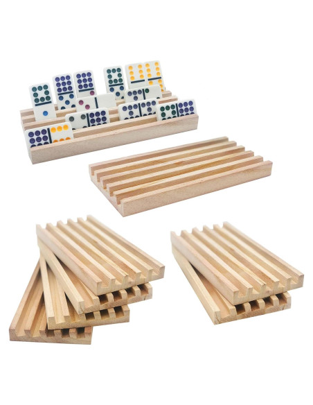 Juego de Racks de Dominó de Madera ESSAJOY Set de 8