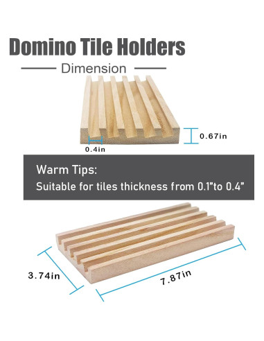 Juego de Racks de Dominó de Madera ESSAJOY Set de 8