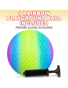 Bola de Juego Arcoíris ArtCreativity 22,86 cm con Bomba 2
