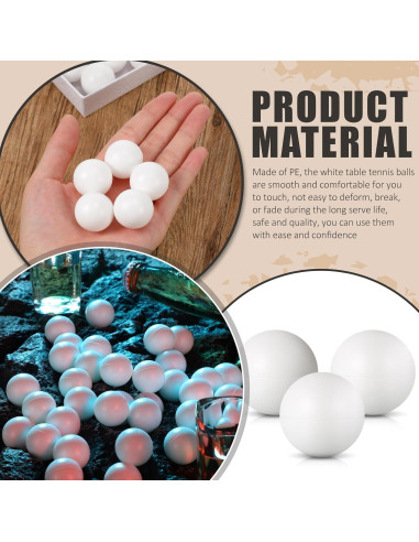 Pelotas de Tenis de Mesa CHENGU 80 Piezas 25 mm Blancas