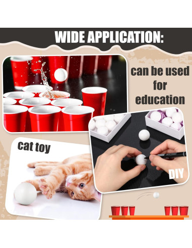 Pelotas de Tenis de Mesa CHENGU 80 Piezas 25 mm Blancas