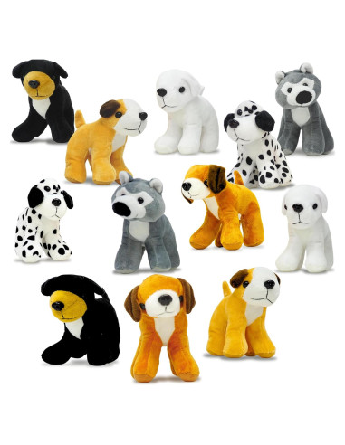 Perros de Peluche 4E's Surtido 12 Piezas 12,7 cm