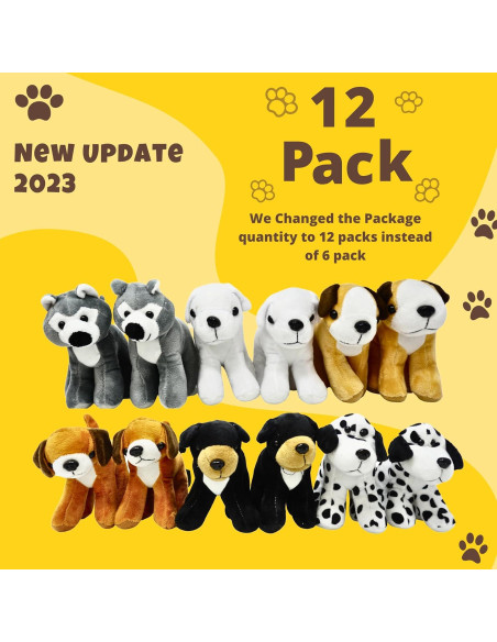 Perros de Peluche 4E's Surtido 12 Piezas 12,7 cm