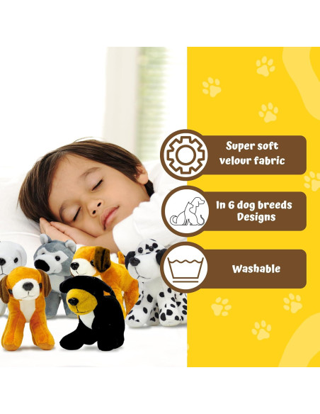 Perros de Peluche 4E's Surtido 12 Piezas 12,7 cm