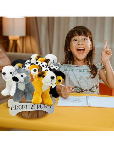 Perros de Peluche 4E's Surtido 12 Piezas 12,7 cm