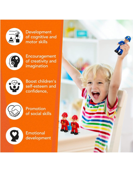 Conjunto de 10 Figuras de Personas FUNERICA - Bomberos y Policías