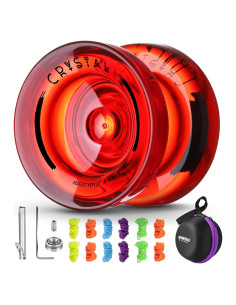 Yoyo Profesional K2 Cristal Rojo para Niños + Accesorios
