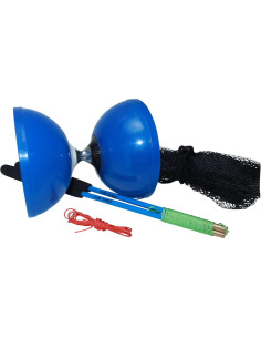 Diabolo Chino Flight Pro 12.7 cm Azul con Palos Carbono 2