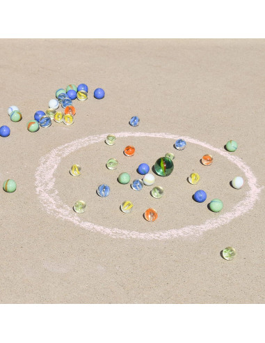 Canicas de Vidrio Coloridas Entretenimiento Días Soleados 50 Pzas