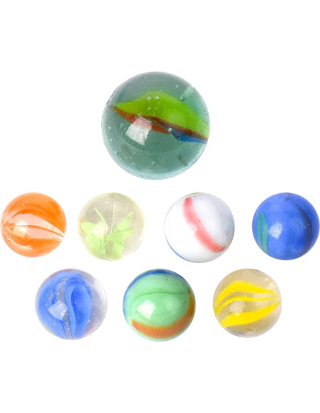 Canicas de Vidrio Coloridas Entretenimiento Días Soleados 50 Pzas Canicas de Vidrio Coloridas Entretenimiento Días Soleados 50 Pzas