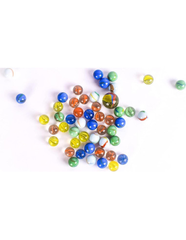 Canicas de Vidrio Coloridas Entretenimiento Días Soleados 50 Pzas