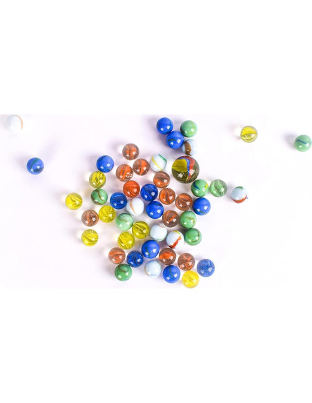 Canicas de Vidrio Coloridas Entretenimiento Días Soleados 50 Pzas Canicas de Vidrio Coloridas Entretenimiento Días Soleados 50 Pzas