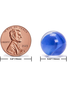 Canicas de Vidrio Importaciones Yellow Mountain 60 Piezas 16mm 2