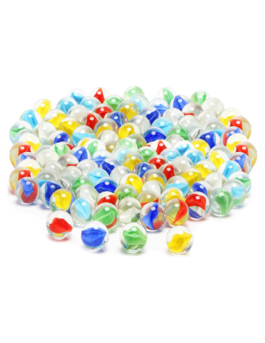 60 Canicas de Vidrio XXUOD 1.60 cm Ojo de Gato Colores