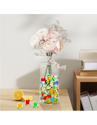 60 Canicas de Vidrio XXUOD 1.60 cm Ojo de Gato Colores