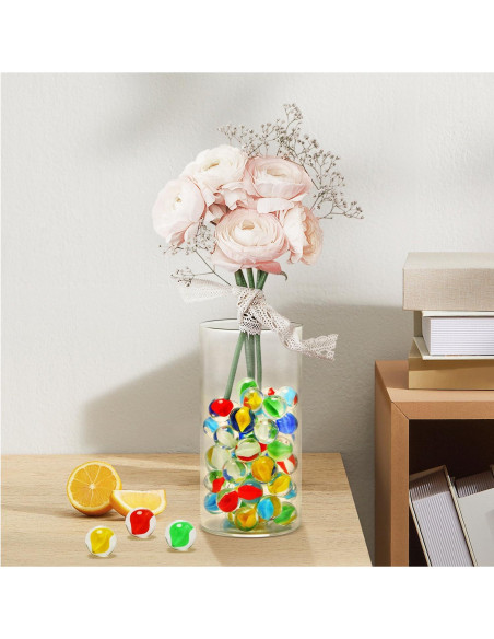 60 Canicas de Vidrio XXUOD 1.60 cm Ojo de Gato Colores