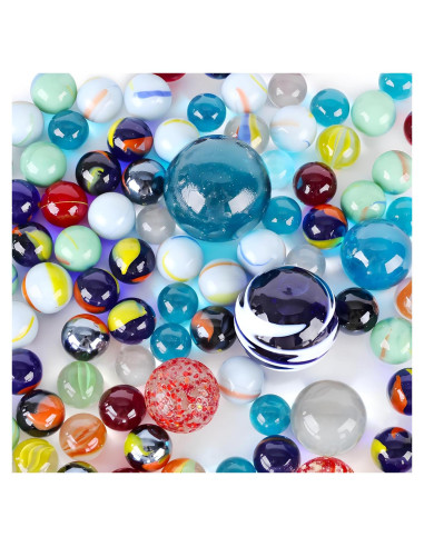 Juego de Canicas LOVESTOWN 180 Piezas Vidrio Decorativas