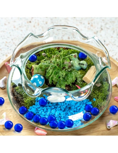 Canicas de Vidrio Azules FUTUREPLUSX 1.5 Tazas Decorativas