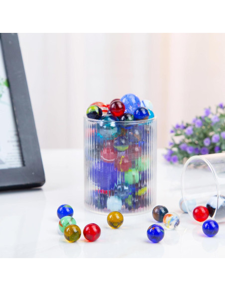 Juego de Canicas LOVESTOWN 180 Piezas Vidrio Decorativas