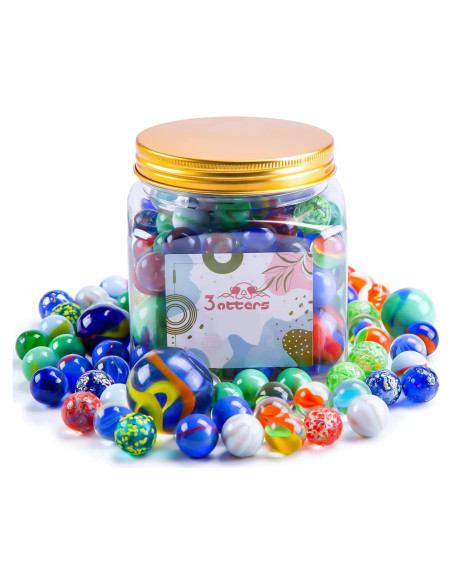 Juego de Canicas 3 Nutrias 125 Piezas con Caja Regalo