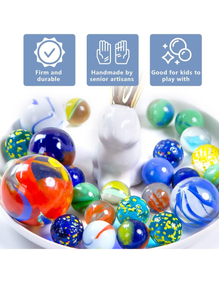 Juego de Canicas 3 Nutrias 125 Piezas con Caja Regalo