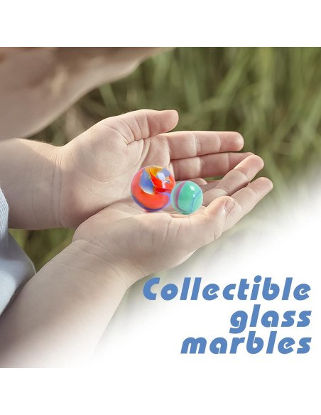 Juego de Canicas 3 Nutrias 125 Piezas con Caja Regalo