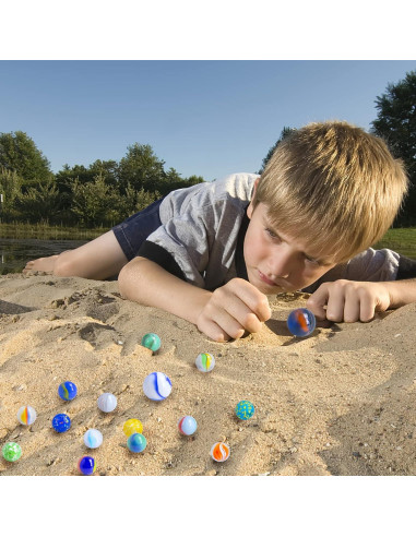 Juego de Canicas 3 Nutrias 125 Piezas con Caja Regalo