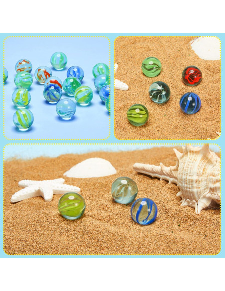 500 Canicas de Vidrio Ojos de Gato 1.4 cm para Niños