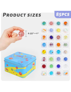 Canicas Coloridas 3 Nutrias 85PCS Juguete Educativo 2