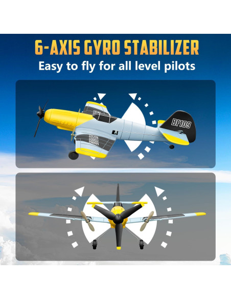 Aviación RC HAWK'S WORK BF-109 34.5x33.5cm para Niños