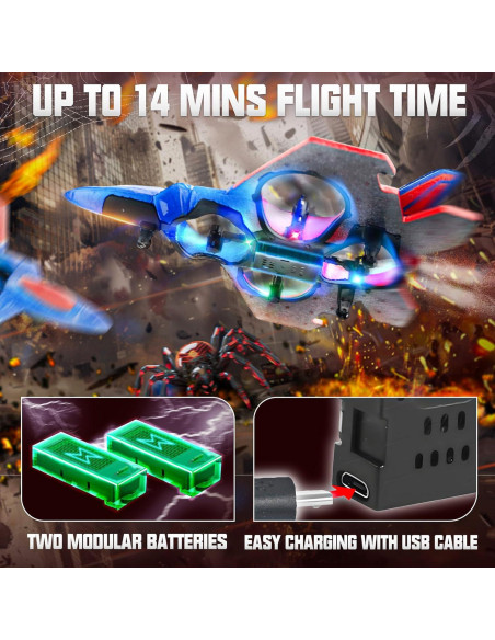 Dron BEZGAR RC Fighter para Niños | Acrobacias 360