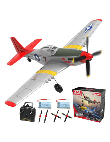 Avión RC LEAMBE P51 Mustang 35.6 cm 3 Modos de Vuelo