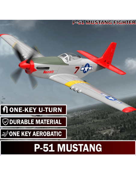 Avión RC LEAMBE P51 Mustang 35.6 cm 3 Modos de Vuelo