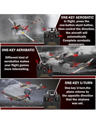 Avión RC LEAMBE P51 Mustang 35.6 cm 3 Modos de Vuelo