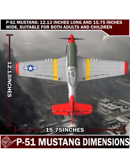 Avión RC LEAMBE P51 Mustang 35.6 cm 3 Modos de Vuelo