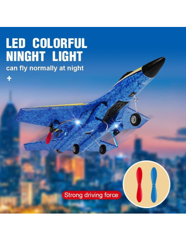 Avián RC Su-27 Genérico 2 Canales con Luces y Baterías