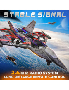 Dron BEZGAR Avión RC Rojo con Giroscopio y 360 Grados 2