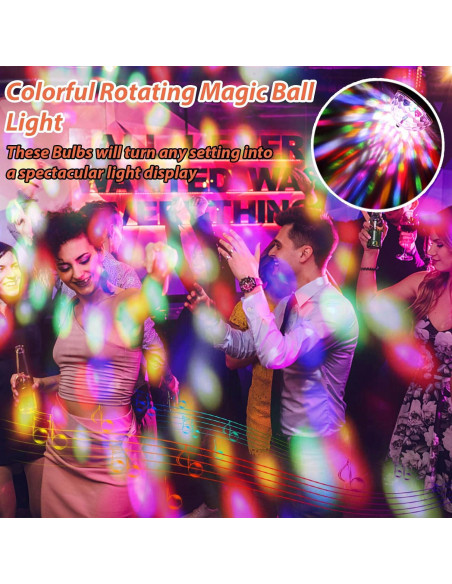 Paquete de 2 luces disco LED TiKeTaoKe RGB 12 cm