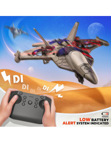 Dron BEZGAR Avión RC Rojo con Giroscopio y 360 Grados