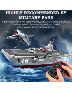 Barco RC Portaaviones 40.6 cm GUANGDONG 2 Baterías 24 km/h 2