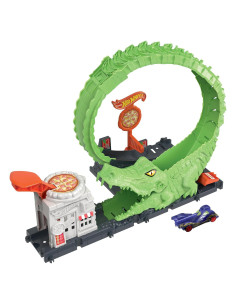 Pista de Coches Hot Wheels Gator Loop Attack con Coche 1:64