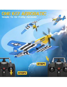 Avión RC P51 Mustang CKYSCHN 4 Canales con Estabilizador 2