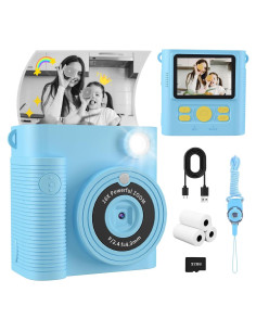 Cámara Instantánea para Niños FKATEEN 1080P con Impresión