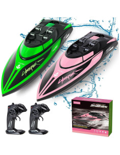 Barco RC para Niños YA Paquete de 2 Barcos LED 30 cm 2