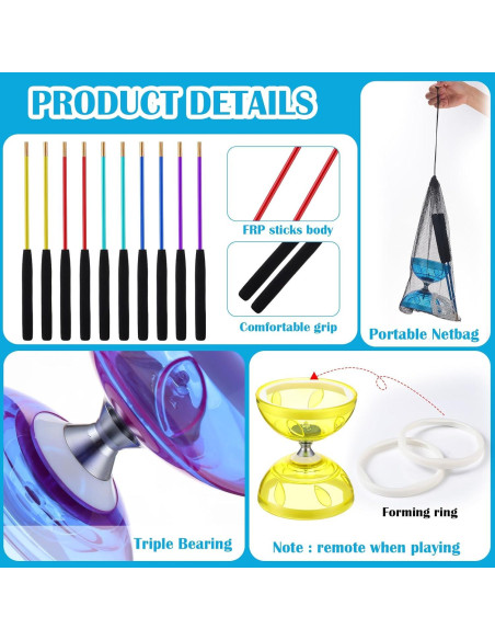 Conjunto Diabolo Chino Hungdao 5 Set con Rodamiento 15 cm