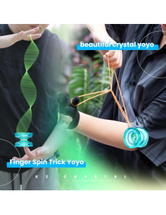 Yoyo MAGICYOYO K2 Cristal Verde Profesional para Trucos 2